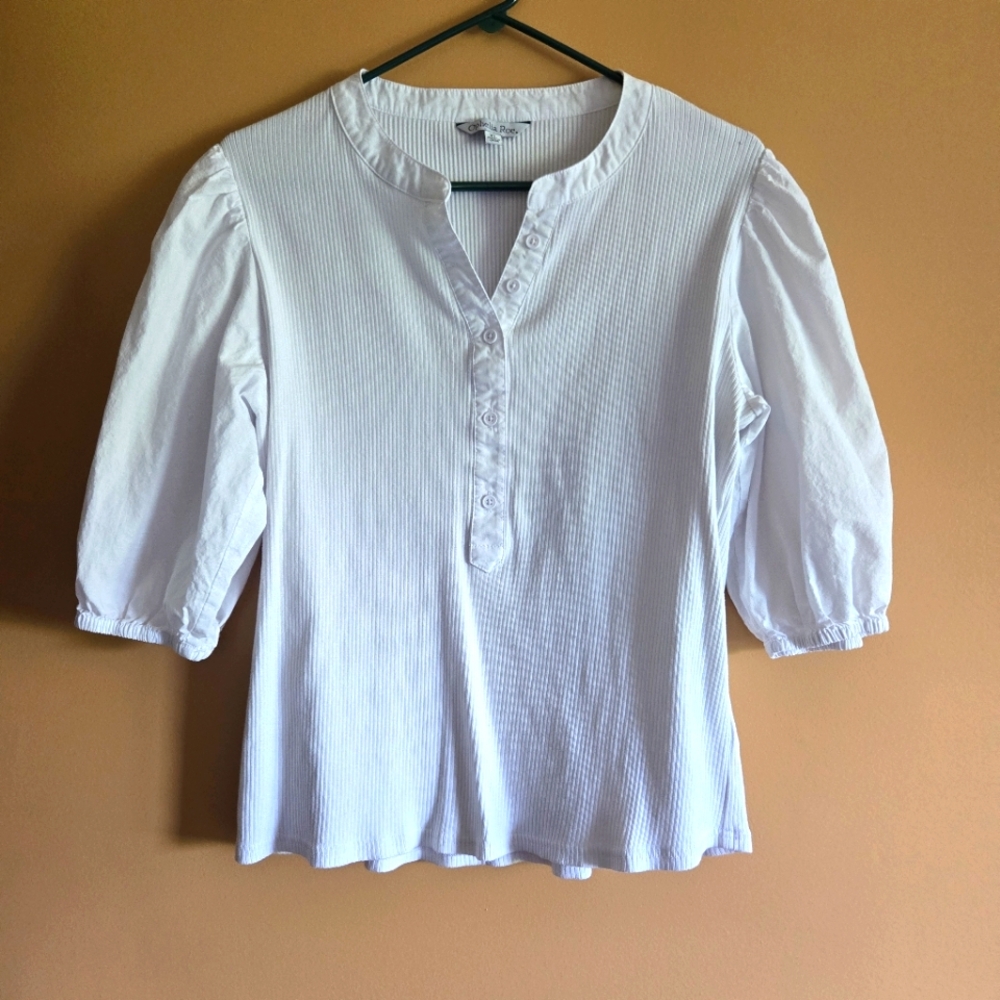 Ophelia Roe Poofy Sleeved Top PTP=18"